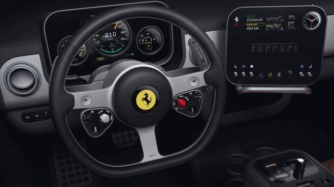Ferrari Lucenin Innenraum und Interface Design - BlauAutonom